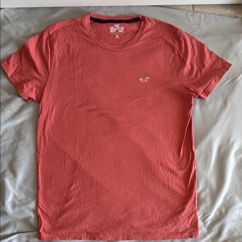 Hollister Red Short Sleeve Tee Classic Crew Neck